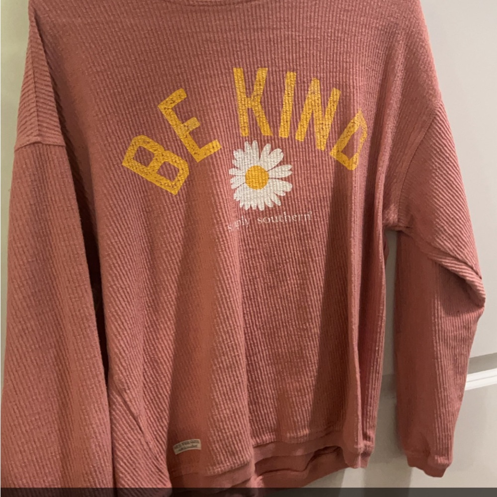 Simply Southern 'Be Kind' Pink Sweatshirt